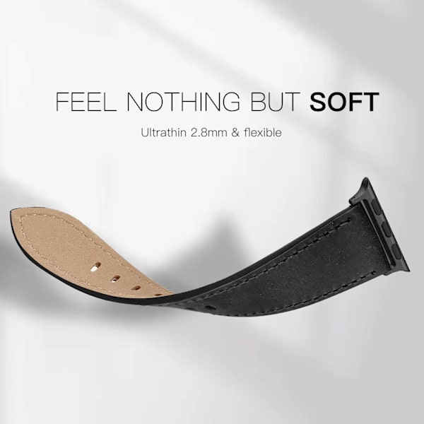 Läderband kompatibla med Apple Watch 45 mm 42 mm 44 mm