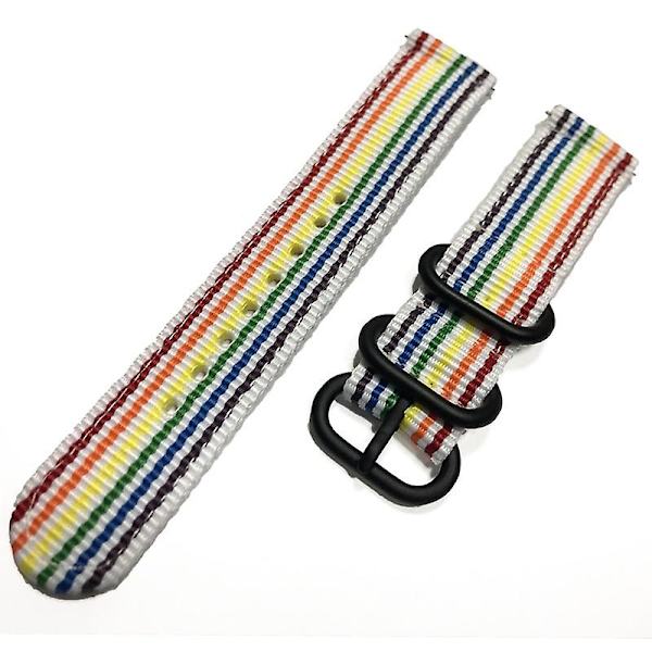 20mm 22mm Rem til Samsung Watch Galaxy 4/3/46mm/active 2/gear S3/amazfit Nylon Rem Armbånd Huawei Gt/2/2e/3/pro Rem colorful 24mm