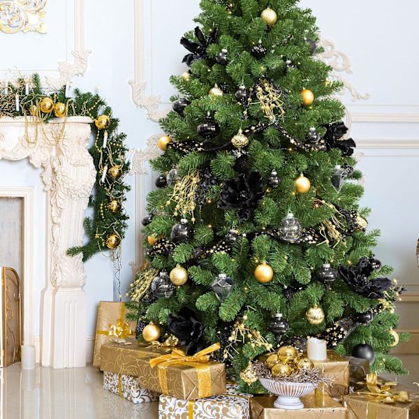 Sorte julekugler 20 stk. 3,15 tommer juletræ dekoration ornamenter til