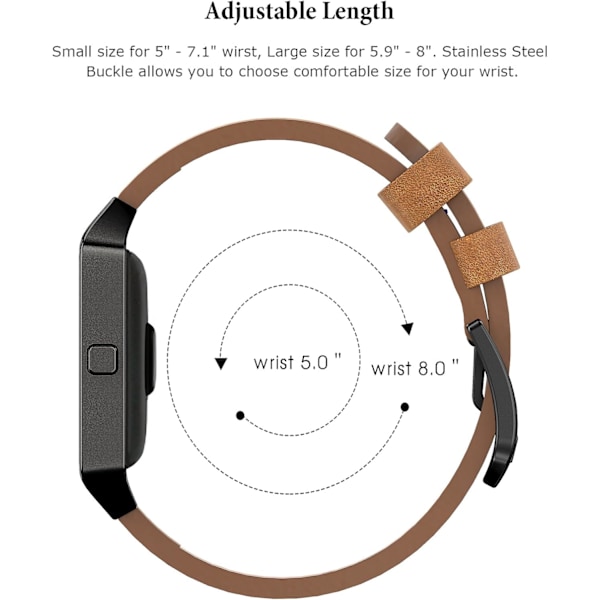 Äkta läderband kompatibla med Fitbit Blaze Smart Watch