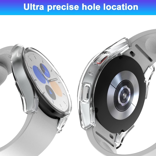 [4-pak] til Galaxy Watch 7 40 mm skærmbeskyttelsesetui, beskyttende blød TPU-frontcover udskiftningskofanger til Galaxy Watch 7 40 mm kvinder M