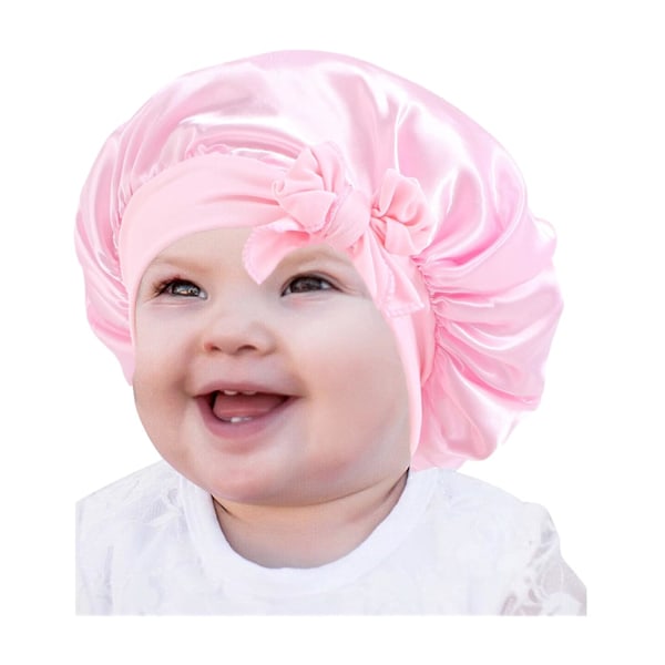 Barn Satin Bonnet Baby Bonnet Toddler Bonnet 3 Stykker Sovehetter Myk Silke