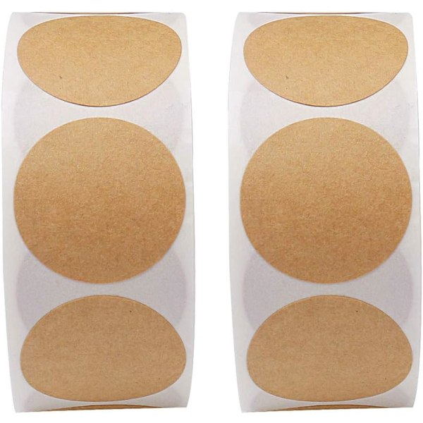 1000 stk etiketter klistremerker, 25mm\\/1 tommers selvklebende krukkeetiketter