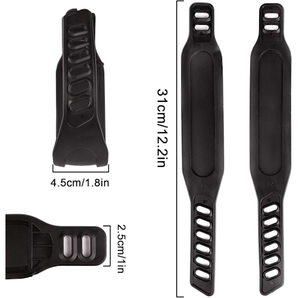 Treningssykkelpedalstropper - Justerbare stropper for tunge spinning- og treningssykler