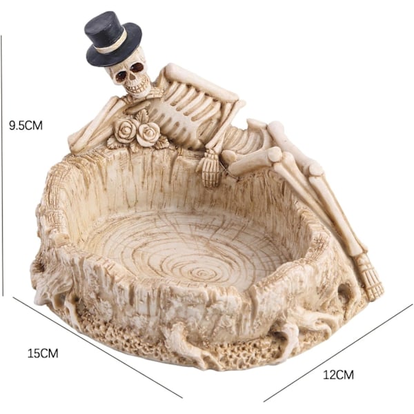 Skelet Askebæger, Unik Skeletform Rygning Askebæger Skildpadde Askebæger Ansøgning til Dekorationer til Håndværksdekoration til Gentleman