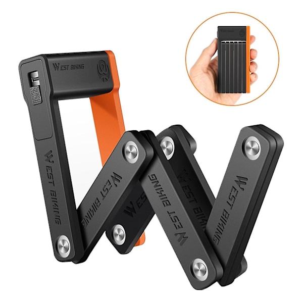 Compact Folding Bike Lock Anti Theft Security Bicycle Locks,super Strong Bike Foldable Lock For Electric Bikes Scooters