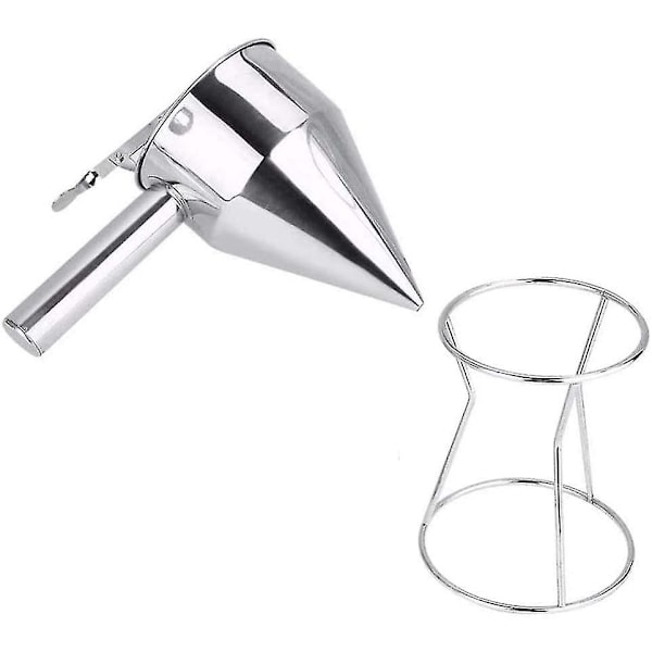 Kjøkken trakt, dispenser for matlagingstrakt, fondanttrakt i rustfritt stål, desserttrakt