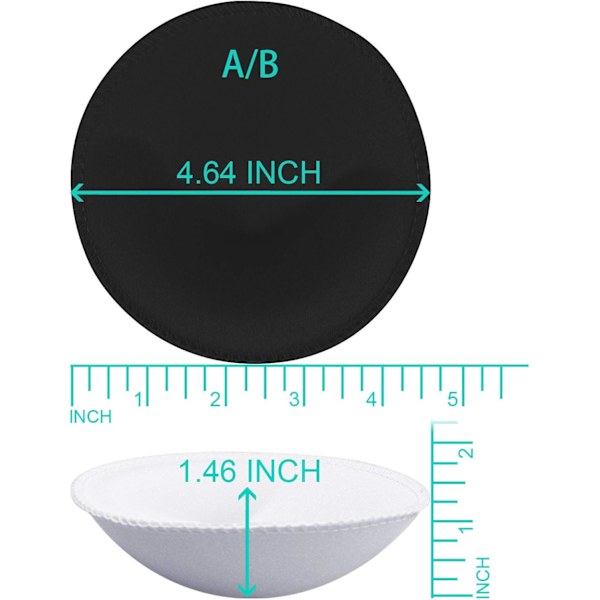 3 par runda BH-kuddar Inlägg Push Up-bröstinlägg Sy