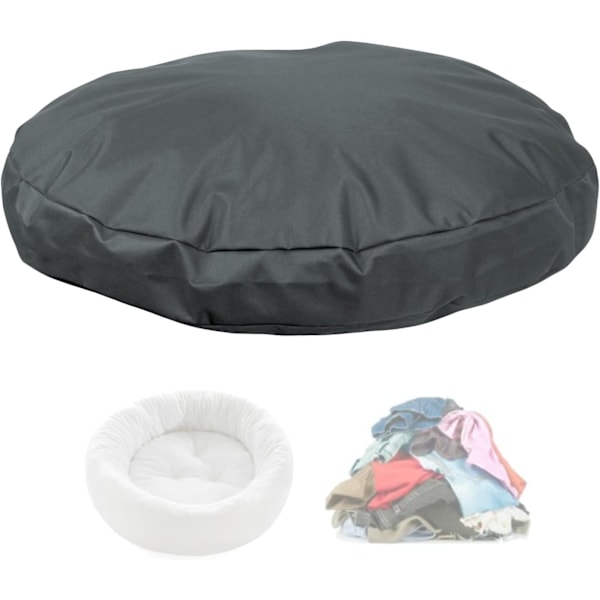 Round Dog Bed Replacement Cover 36D × 4H Inch Washable Grey Thickened