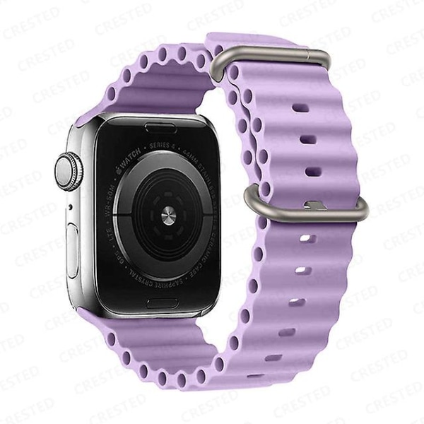 Rem för Apple Watch Ultra Band 49mm 44mm 40mm 45mm 41mm 42mm 45 Mm Watchband Silikonarmband Iwatch Series 7 8 4 5 6 3 Se Lilac 42mm 44mm 45mm 49mm