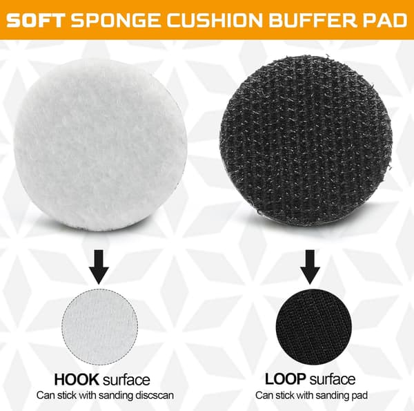 KGOJDYNFYSL 5-pak krog- og løkke bløde skumbufferpuder 1 tomme (25 mm) svampecushion buffer bagplade bløde interfacepuder til 1\" slibepude