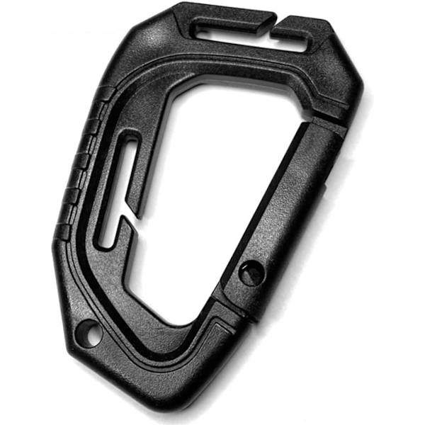 Hard Polymer Karabinerspenne (12 stk.) - Taktiske D-ringer for Ryggsekker og Mer