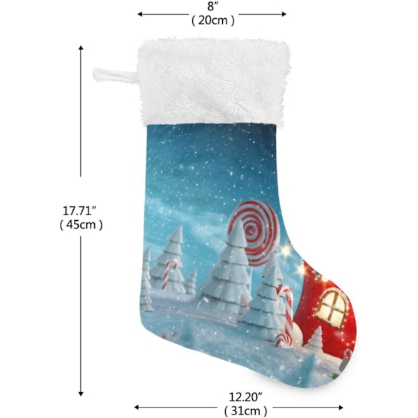 Julklapp, Personliga Julklappsstrumpor 2-pack Sagohus Jul Magisk Skog 45,7 cm Julstrumpor Hängande Ornament Kami