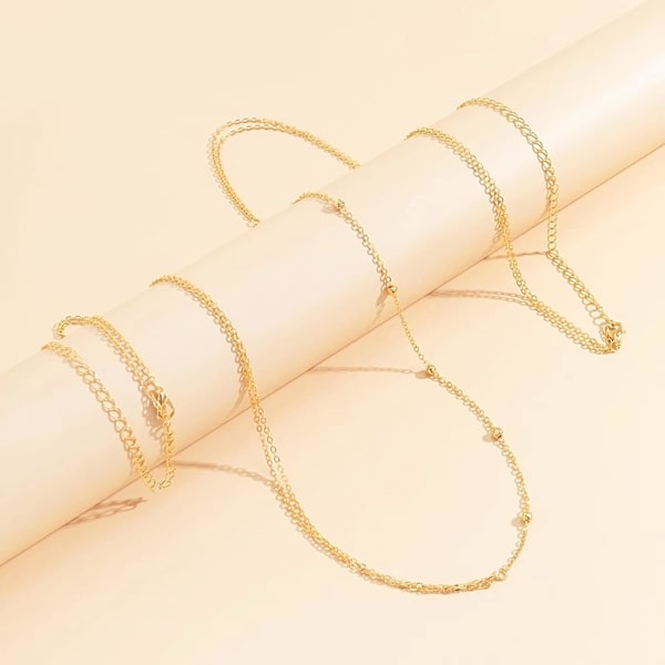 Sexiga Body Chains Guld Silver Rhinestone BH Belly Chain