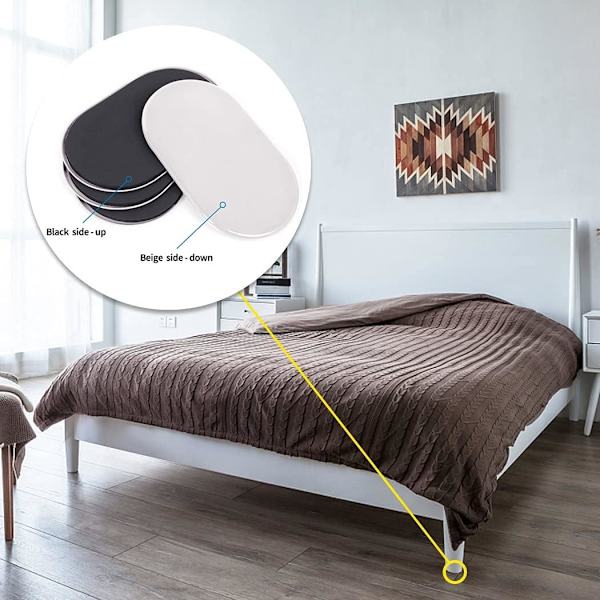Återanvändbara stora möbelflyttare - 8-pack ovala dynor