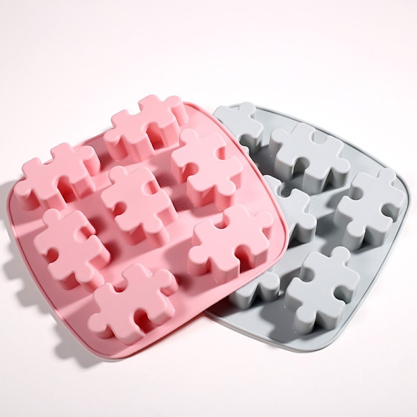 Jigsaw Cookie Ljus Dessert Gips Form