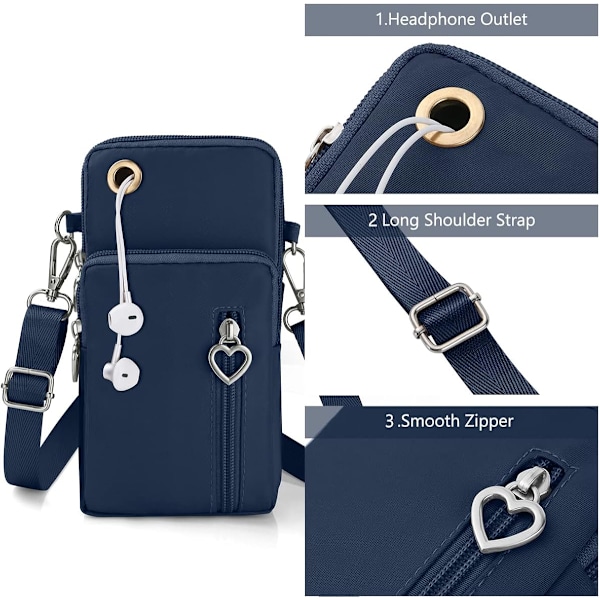 Dame Mobiltelefon Crossbody Taske (7 Tommer)