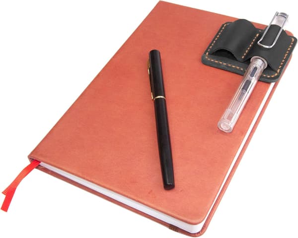 Håndlavet læderpenholderclips Notesbog Pen Loop Stilfuld, notesbog pen blyantholderclips og Praktisk Pen Organizer