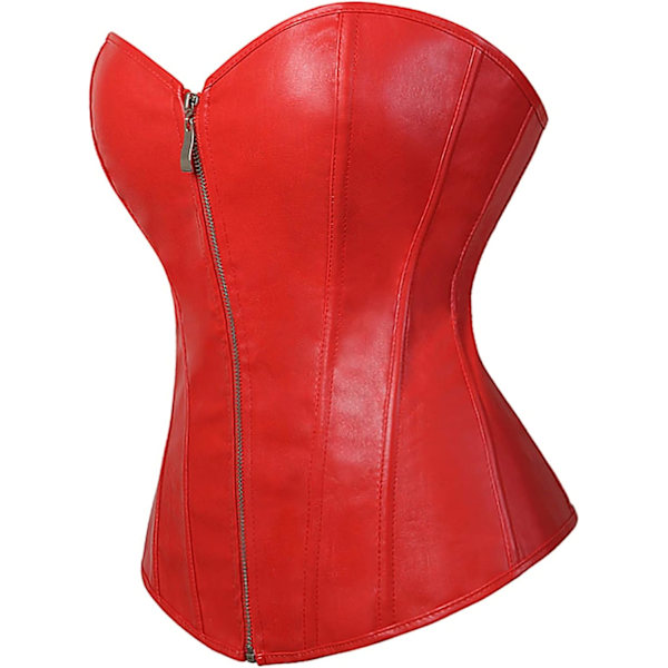 Kvinde Faux Læder Bustier Korset Top Steampunk Talje Cincher
