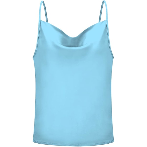 Kvinners Silke Spaghetti Stropp Camisole Sexy Justerbar Sateng Slip Myk Vest Tank