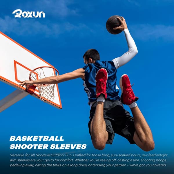Armmuddar, kylande UV-solskydd Sportkompression för män/kvinnor 2 par - 2 vita