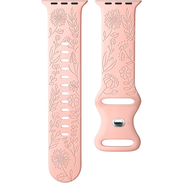 3-pak solsikkegraverede remme, der er kompatible med Apple Watch