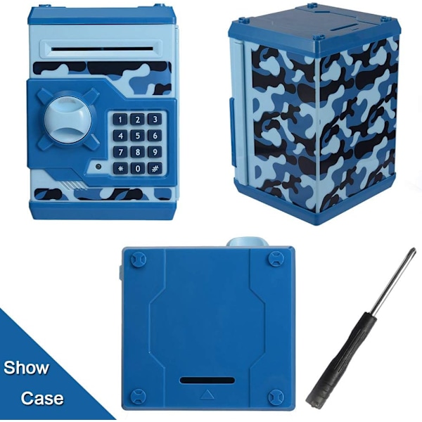 Elektronisk alarmsafe for barn - minibank for ekte penger