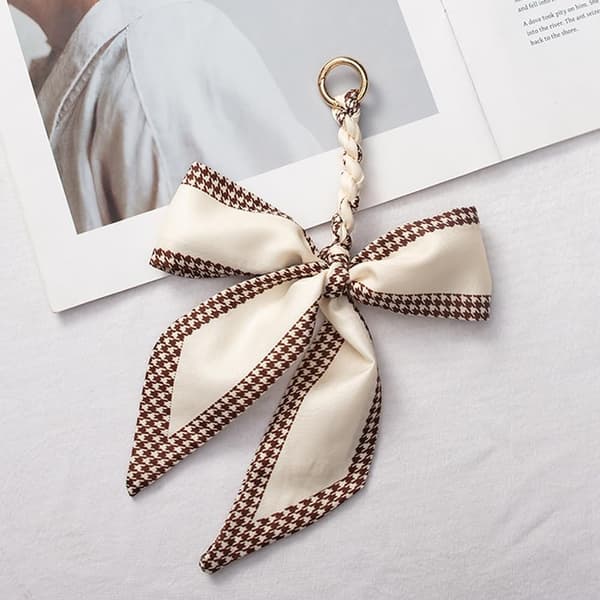 JamY Home Silky Bag Extender Chain Bow Ribbon Purse Strap Extender Replacement, Brun Brun