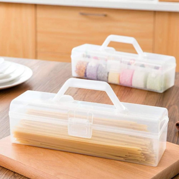 4 stk. Pastabeholdere til fødevarer med låg
