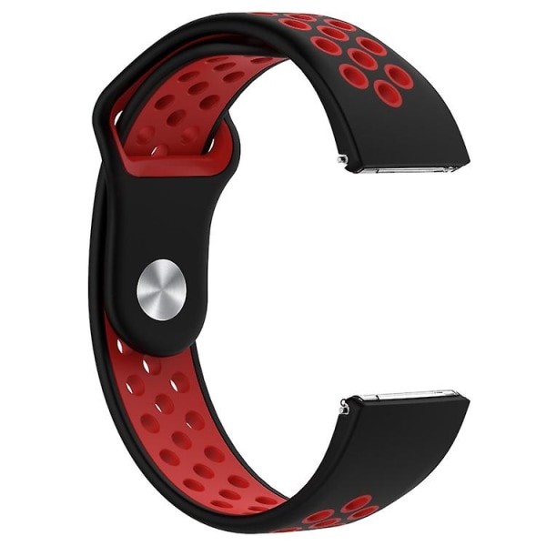 Tvåfärgat silikonarmband till Fitbit Versa VLD Black - Red