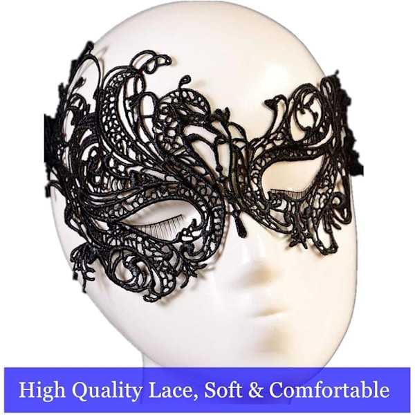 Blondert Masquerade Maske Elastisk, Passer for Voksne, Mykt og skånsomt materiale, Spesielt for
