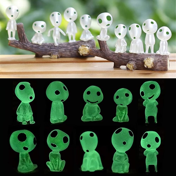Glødende fe-havetilbehør (10 stk) - Miniature havedekoration