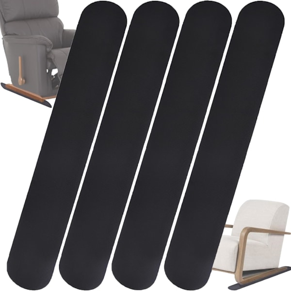 4 stk. Anti-Slip Møbelskinner til Lænestole, Sofa, Stole, Anti-Scratch Gulvbeskyttere Skridsikre Møbelbeskyttere
