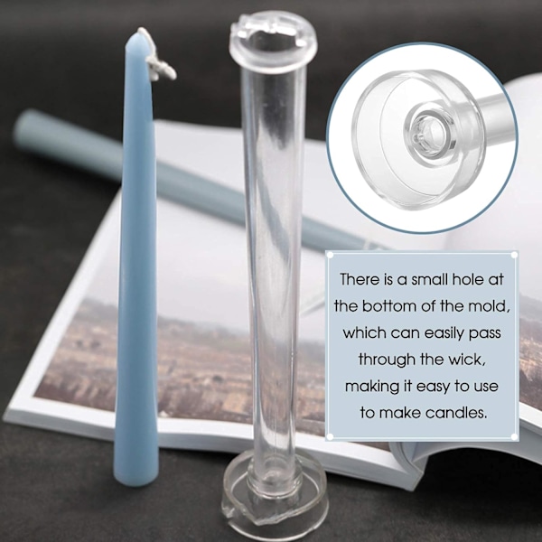 Taper Candle Mould - 3D Plastic Candlestick Mold til stearinlys