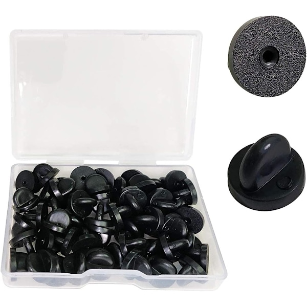 Reversnåle - Butterfly Clutch Pin Backings PVC Gummi
