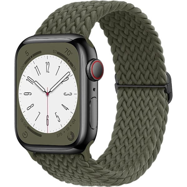 Flätad Solo Loop kompatibel med Apple Watch Band 38 mm