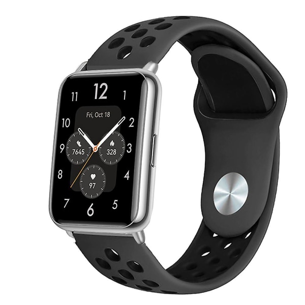 Silikone rem til Huawei Watch Fit 2 Band Active Classic Smartwatch Tilbehør Correa erstatningsbælte Huawei Watch Fit2 rem black Coal black
