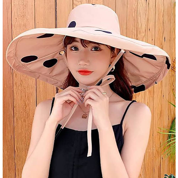 Dam solhatt Packable Reversible Bucket Hat UV solskydd bred