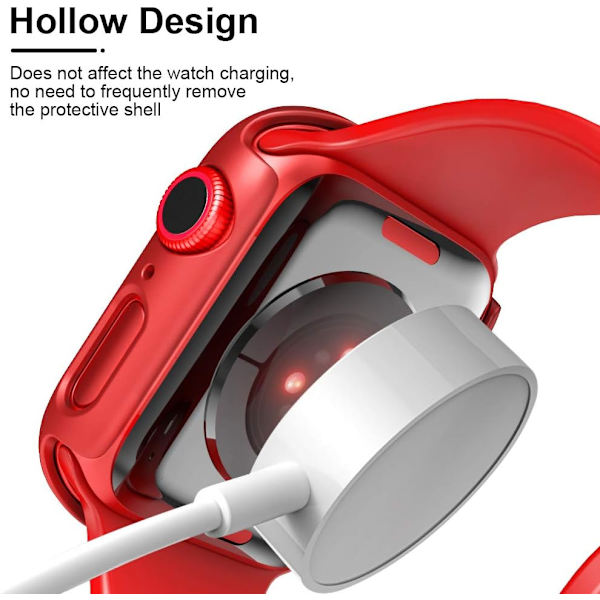 2-pak hardt etui kompatibelt med Apple Watch SE Series 6 5 4 44 mm