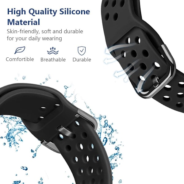 Blød silikonesportsrem til Fitbit Versa-serien - ventilerende armbånd