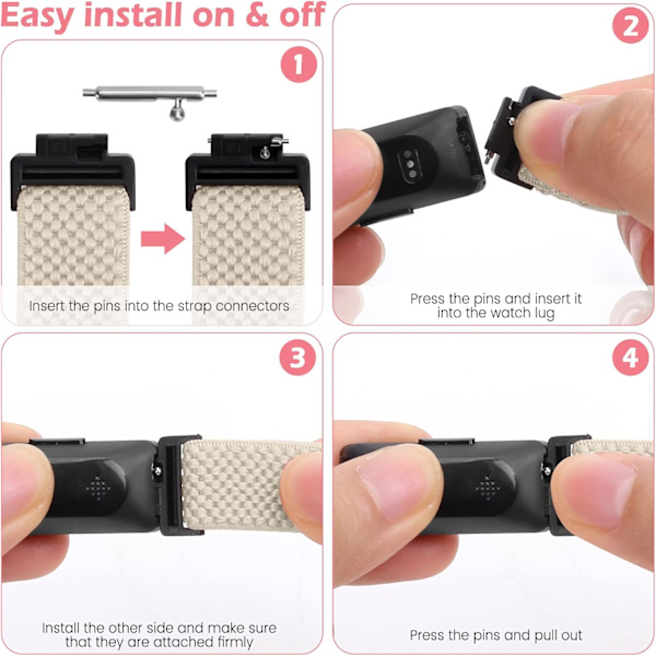 Elastiskt armband för Fitbit Inspire/Inspire 2 - Mjukt nylon som andas