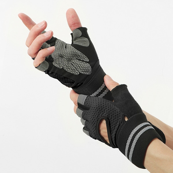 Fitness halvfingerhandskar för träning för män och kvinnor
