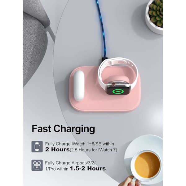 Laddningsställ för Apple Watch. Iwatch laddare med USB C
