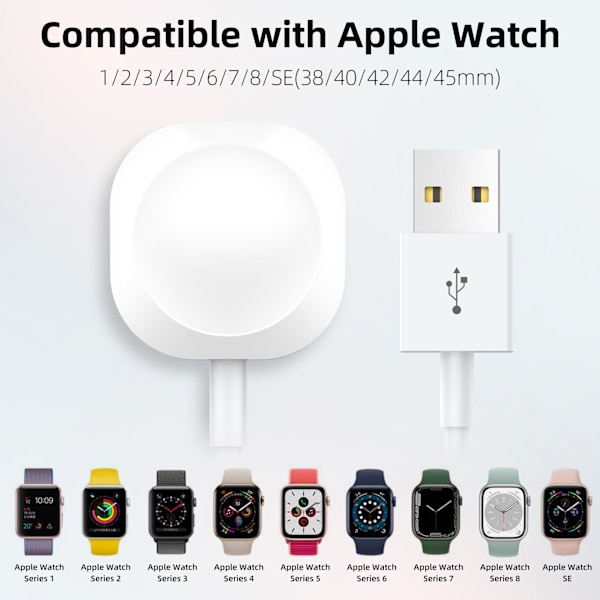 Trådløs oplader til Iwatch - Kompatibel med Apple Watch