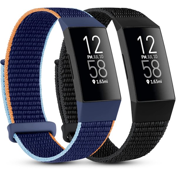 2 stk. nylonremme til Fitbit Charge 4/Charge 3 - lette og