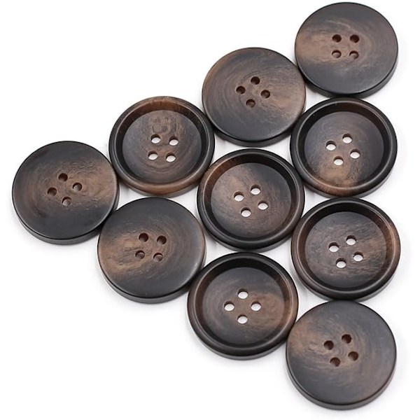 10 Pieces Horn Pattern Resin Buttons for DIY Crafts