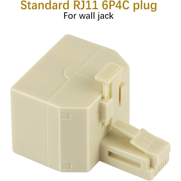 Rj11 Duplex vægudtag Adapter Dual Phone Line Splitter Wall
