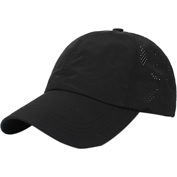 Kvinnors Criss Cross Hatt Hög Hästsvans Baseballkepsar Justerbar Hög Messy Bun
