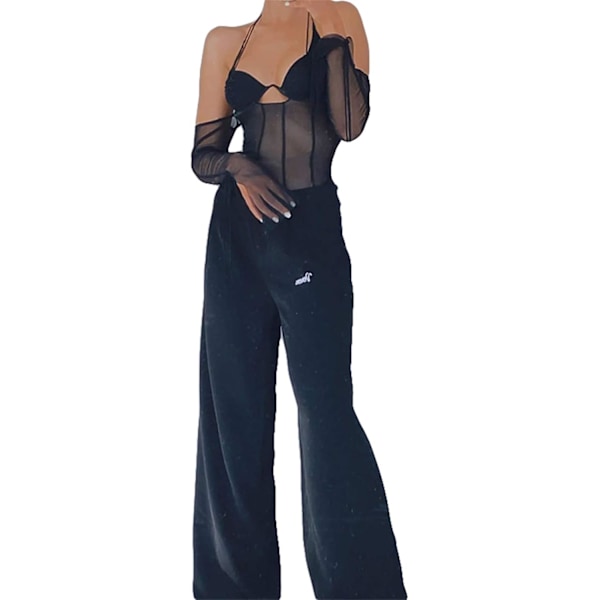 Kvinners Crop Top Tanker Camisole Y2k Push Up Off Shoulder Crop Top Halter