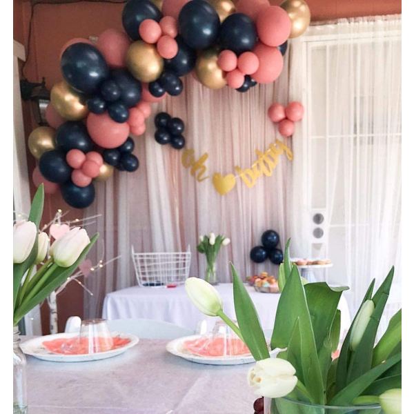 Mørkeblå balloner, 50 stk. latex partyballoner Marineblå heliumballoner